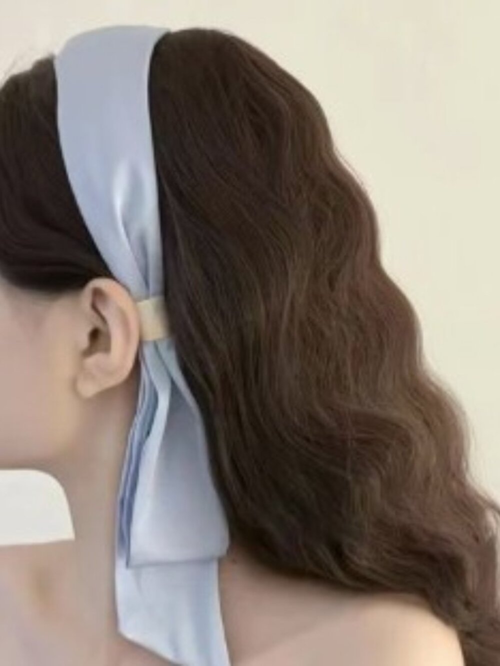 Behind the Ear Bow Accent Headband Blue New